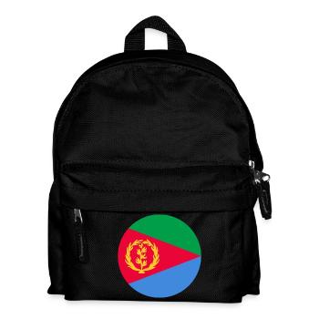 Eritrea Luftfahrt-Cockade-Militär-Emblem - Kinder Rucksack - Schwarz - Vorne