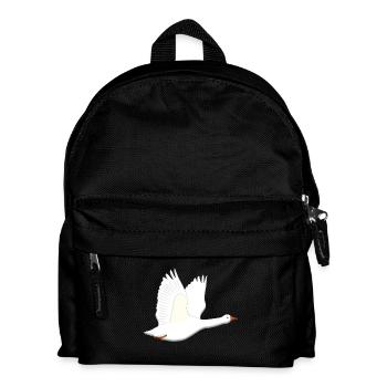 Gans fliegt - Kinder Rucksack - Schwarz - Vorne