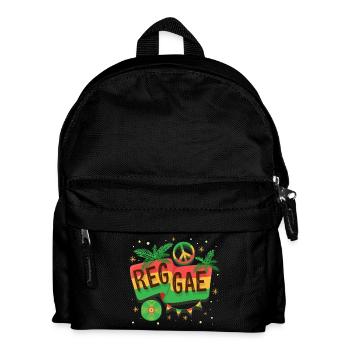 Reggae Flagge Regenbogen Vibe - Kinder Rucksack - Schwarz - Vorne