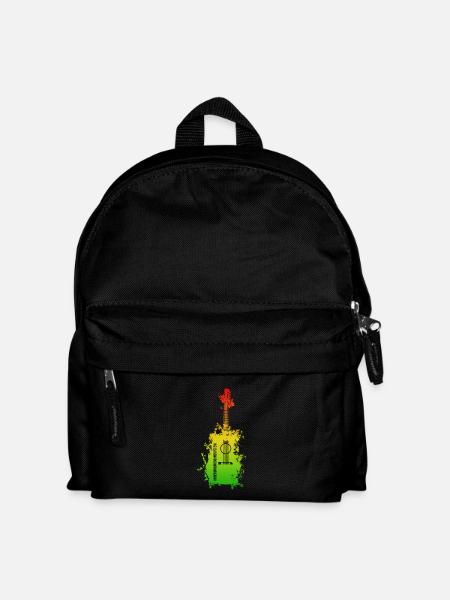 Rainbow Splatter Guitar - Kids' Backpack - black