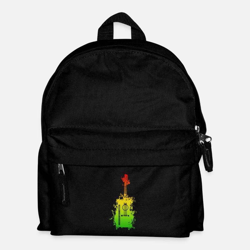 Rainbow Splatter Guitar - Kids' Backpack - black