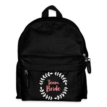 Team Bride wreath Hen party - Kids' Backpack - black - Front