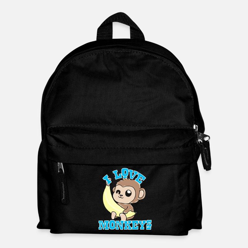 Affen - Kinder Rucksack - Schwarz