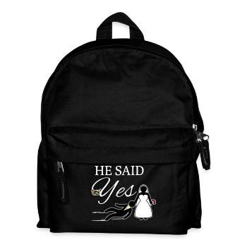 Bachelor bachelorette wedding party - Kids' Backpack - black - Front