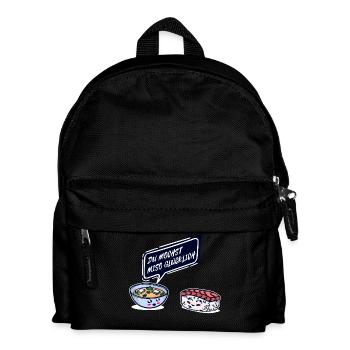 Sushi Lieblingsessen Miso Suppe Spruch Lustig - Kinder Rucksack - Schwarz - Vorne