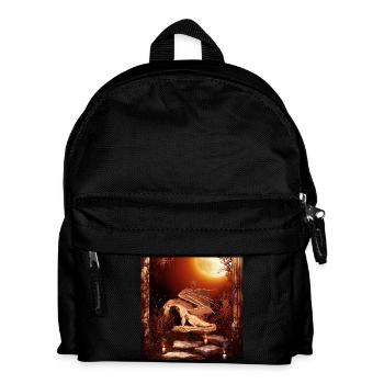 Merveilleux dragon la nuit - Sac à dos Enfant - noir - Devant
