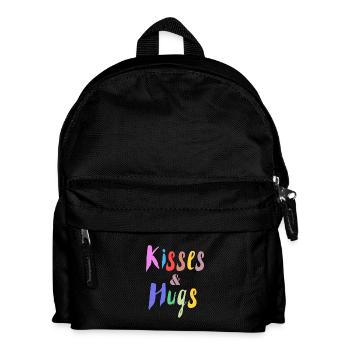 Entwerfen Sie Küsse und Umarmungsfarben - Kinder Rucksack - Schwarz - Vorne