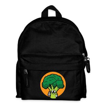 Lustiger Brokoli - Kinder Rucksack - Schwarz - Vorne