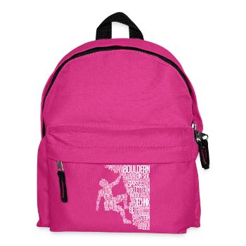 Bergsteiger Boulder Kletterer Klettern Felswand - Kinder Rucksack - Fuchsia - Vorne