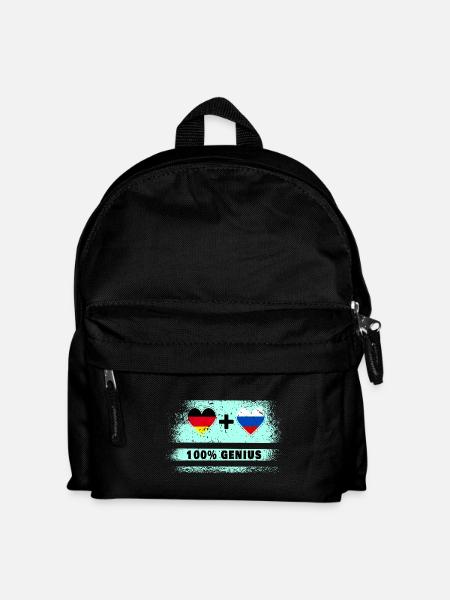 Deutschland und Russland 100% Genial / Geschenk - Kinder Rucksack - Schwarz