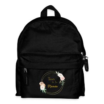 Goldene Hochzeit Team und Blumen - Kinder Rucksack - Schwarz - Vorne