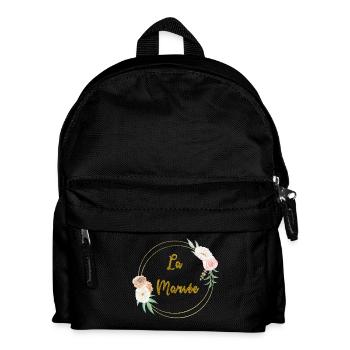 die Goldene Braut und Blumen - Kinder Rucksack - Schwarz - Vorne