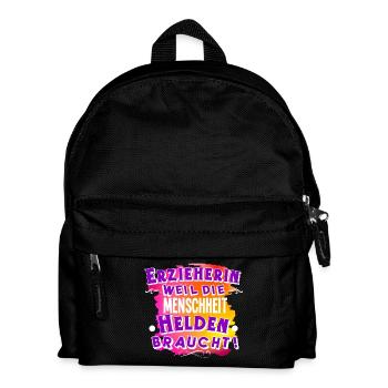 Erzieherin - Kinder Rucksack - Schwarz - Vorne