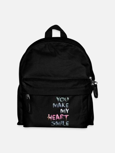 You make my heart smile - Kids' Backpack - black