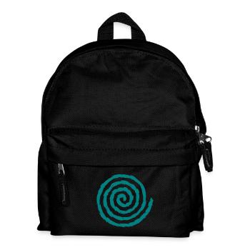 Spirale Symbol Wachstum und Erweiterung Blaugrün - Kinder Rucksack - Schwarz - Vorne