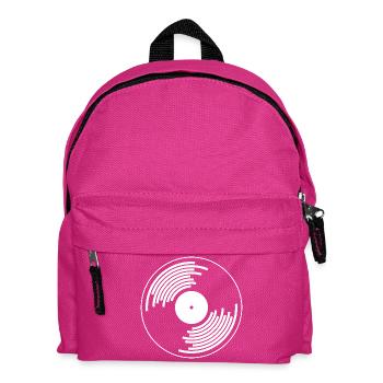 vinyl platten schallplatte hip hop tape dj deejay - Kinder Rucksack - Fuchsia - Vorne
