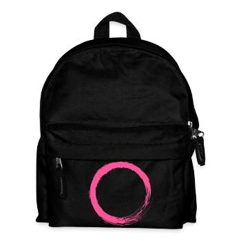 Customizable pink circle circular shape - Kids' Backpack - black - Front