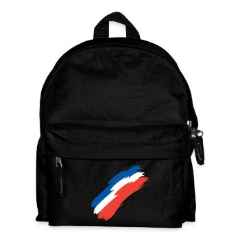 Drapeau drapeau de la France - Sac à dos Enfant - noir - Devant