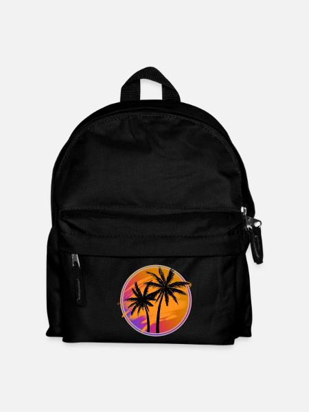 Palmiers rétro - Sac à dos Enfant - noir
