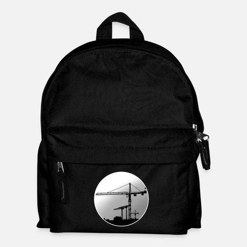 Kranführer Kran - Kinder Rucksack - Schwarz