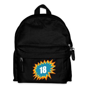 18 colorful, 18, 18. GB, of age - Kids' Backpack - black - Front