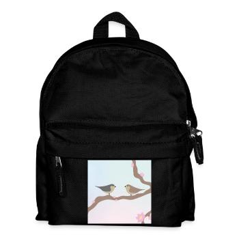 Frühlings Vögel - Kinder Rucksack - Schwarz - Vorne
