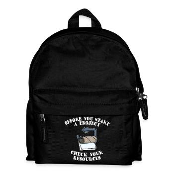 Project Project Manager Funny Sayings Humorous - Kids' Backpack - black - Front