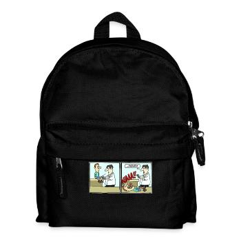 Fussballer Comic Cartoon Fussball Lustig Witzig - Kinder Rucksack - Schwarz - Vorne