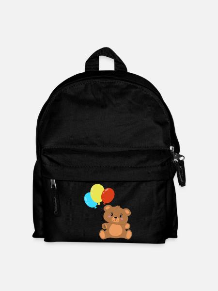 Teddy bear with balloons - Kids' Backpack - black