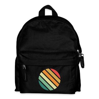 Geometric circle illustration - Kids' Backpack - black - Front