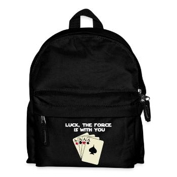 La chance est avec toi au poker ! - Sac à dos Enfant - noir - Devant