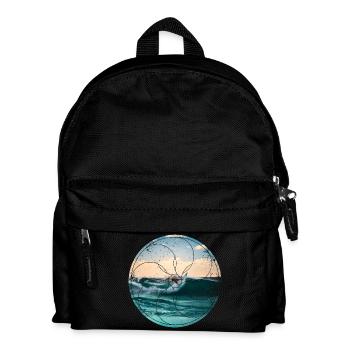 Surfer - Kinder Rucksack - Schwarz - Vorne