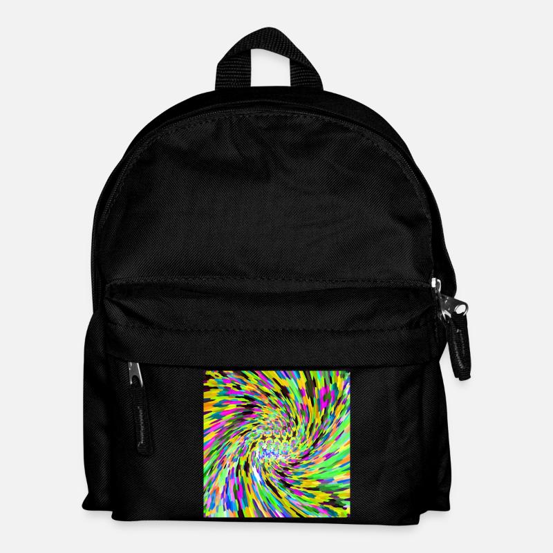 Psychedelic vortex - Kids' Backpack - black