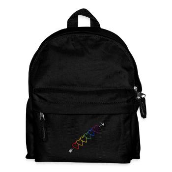 Pfeil Regenbogen LGBT - Kinder Rucksack - Schwarz - Vorne