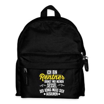 Rentner - Kinder Rucksack - Schwarz - Vorne