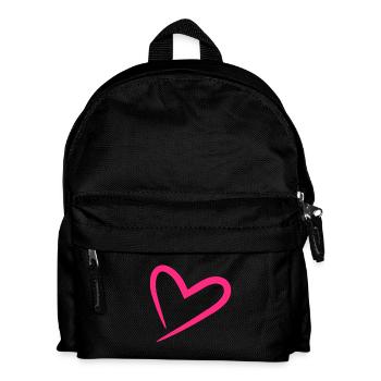 Heart in pink - Kids' Backpack - black - Front