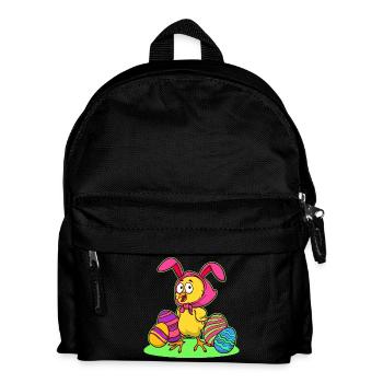 Pâques poussin poussin pâques joyeuses pâques oeufs - Sac à dos Enfant - noir - Devant