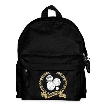 Pétanque Boule Kugel Spiel Petanque Sport Turnier - Kinder Rucksack - Schwarz - Vorne