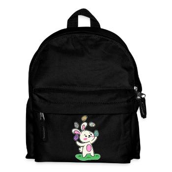 Easter bunny Easter bunny Easter eggs Happy Easter - Kids' Backpack - black - Front