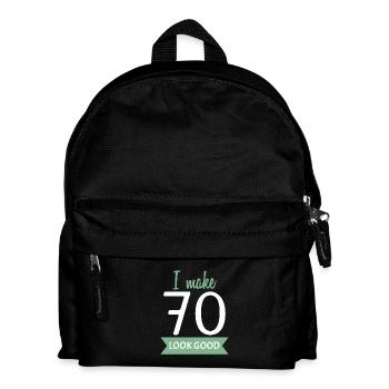 70th birthday saying - Kids' Backpack - black - Front
