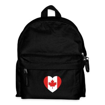 A heart for Canada - Kids' Backpack - black - Front