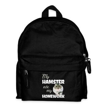 Hamster homework Funny saying - Kids' Backpack - black - Front