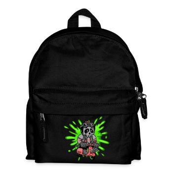 Skull moped moped - Kids' Backpack - black - Front