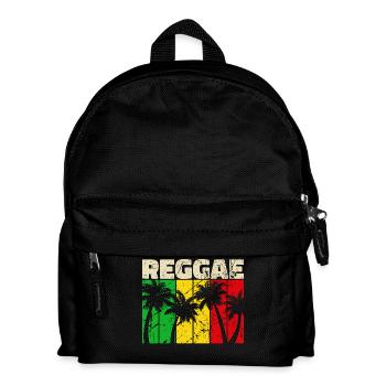 Reggae reggae music Jamaica vacation Caribbean palm trees - Kids' Backpack - black - Front