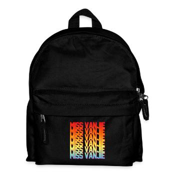 Fräulein Vanjie! Meme Regenbogenfarbe Text - Kinder Rucksack - Schwarz - Vorne