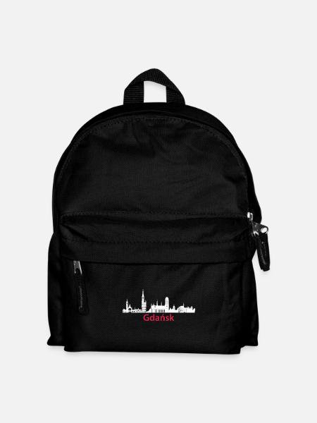 Danzig Polen Hauptstadt Skyline Danzig Polska - Kinder Rucksack - Schwarz