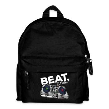 Beatbox Turntable MC DJ Deejay Scratchen Hip Hop - Kinder Rucksack - Schwarz - Vorne