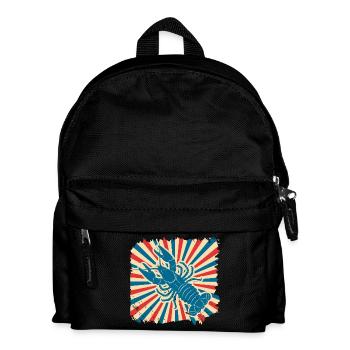 Lobster in the Sun Wheel Retro - Kids' Backpack - black - Front