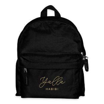 Yalla Habibi Arabisch Muslim Schatz Islam Geschenk - Kinder Rucksack - Schwarz - Vorne