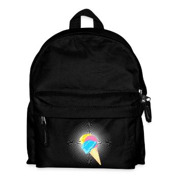 Eis Eistüte Eiskrem Softeis Waffel Strahlen - Kinder Rucksack - Schwarz - Vorne